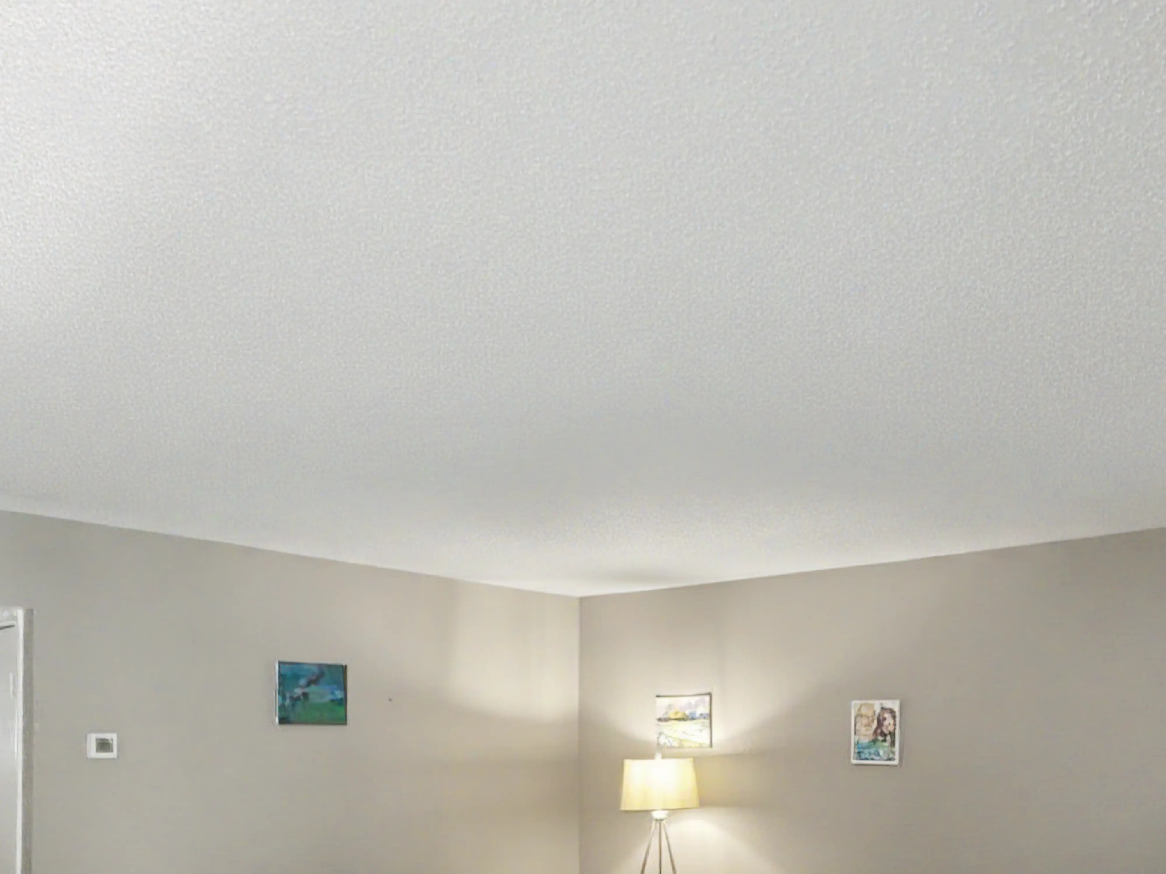 After ceiling repair with new drywall and matched texture in Tulsa