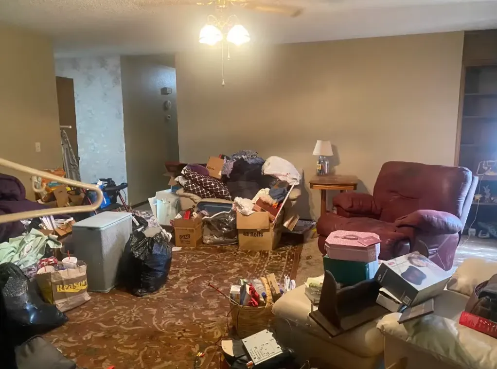 Before condition of the living area prior to opening the floor plan